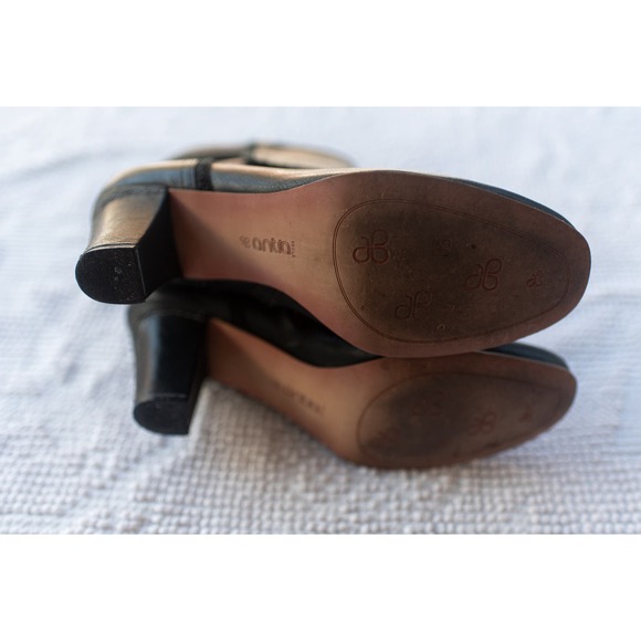 Antia Heeled Boots MADE IN SPAIN 10M Ribbon Detail Black Leather - Picture 9 of 9